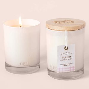 Pink Moon®Candle with Wooden Lid