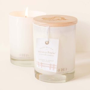 Whiskey Bonfire®Candle with Wooden Lid